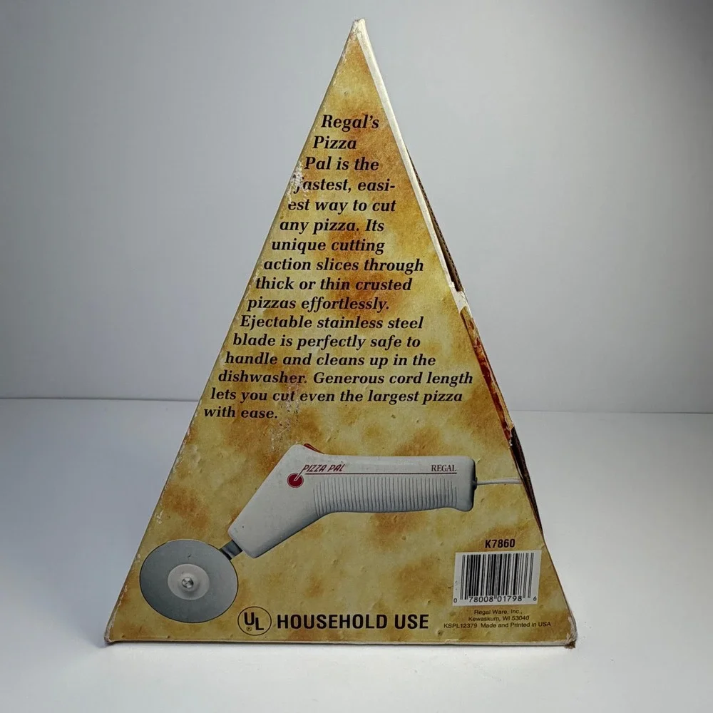 Regal Pizza Pal Electric Pizza Cutter White Vintage Retro 90s Kitsch Nostalgic